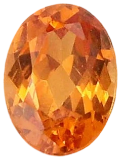 Mandarin garnet, oval brilliant cut, 1.15ct