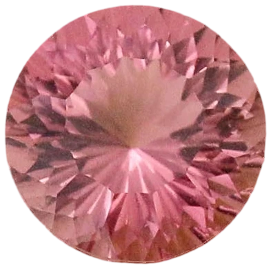 Pink tourmaline, round fancy cut, 2.70ct