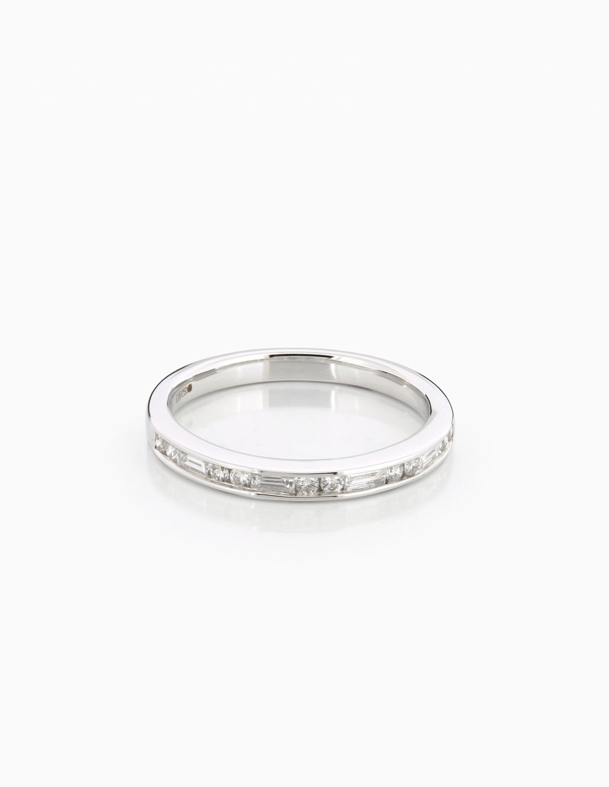 Baguette Wedding Band White Gold | stickhealthcare.co.uk