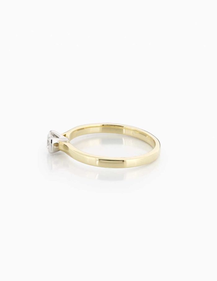 18ct Yellow & White Gold Diamond Solitaire