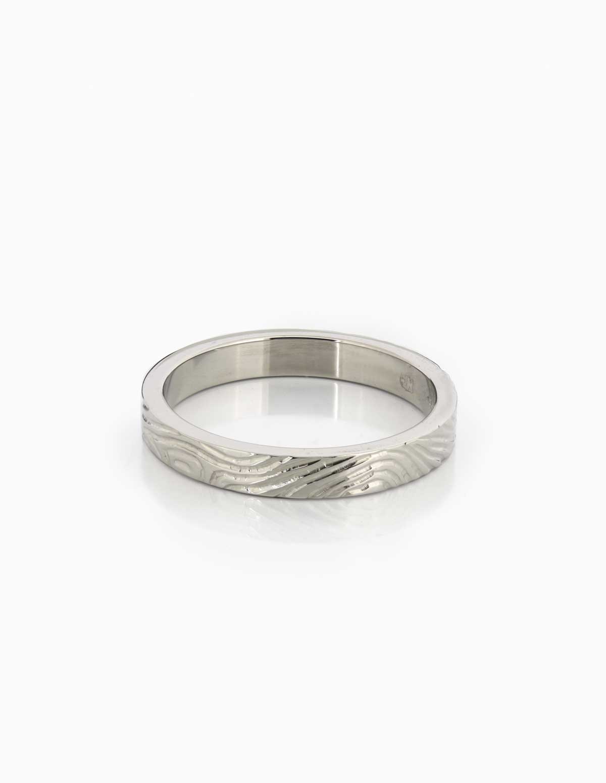 18ct White Gold Engraved Wedding Ring - TheJewelleryWorkshop