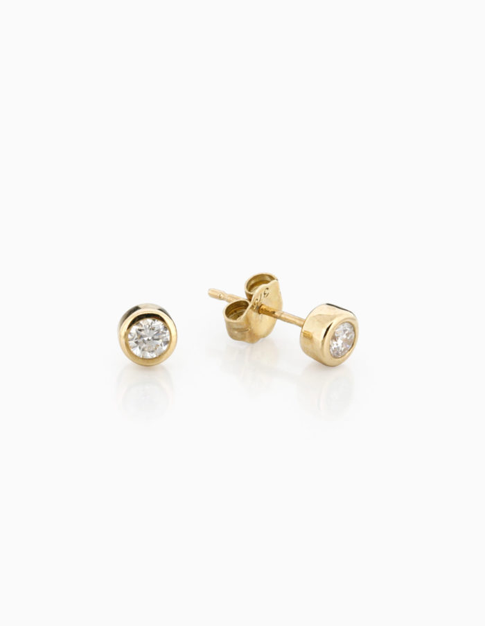 9ct Yellow Gold 0.25ct Diamond Earrings