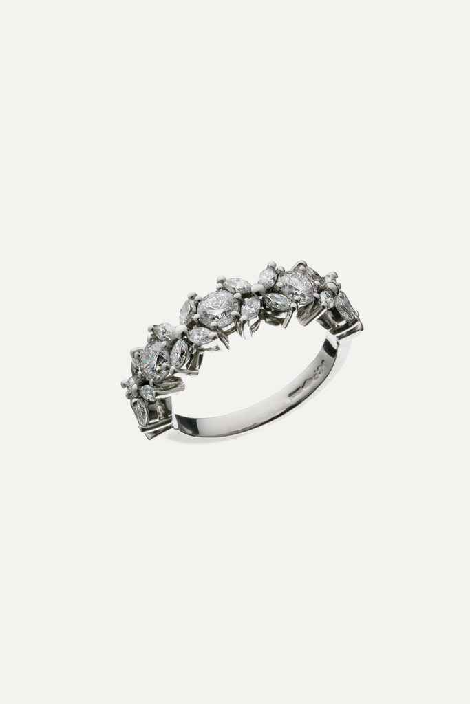 Marquise Diamond Flower Half Eternity