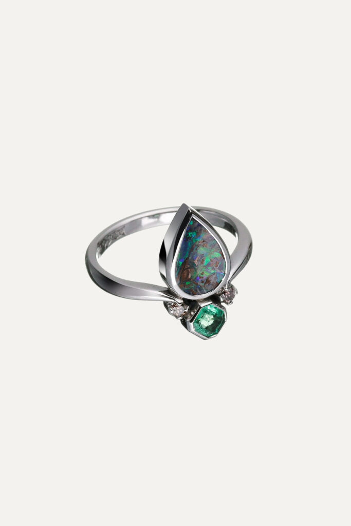 Opal & Emerald Dress Ring