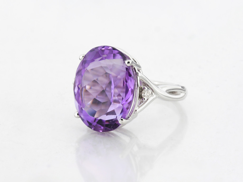 Amethyst & Diamond Ring