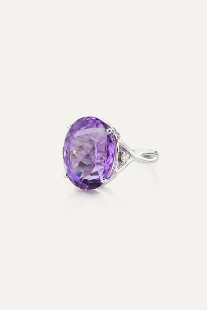 Amethyst & Diamond Ring