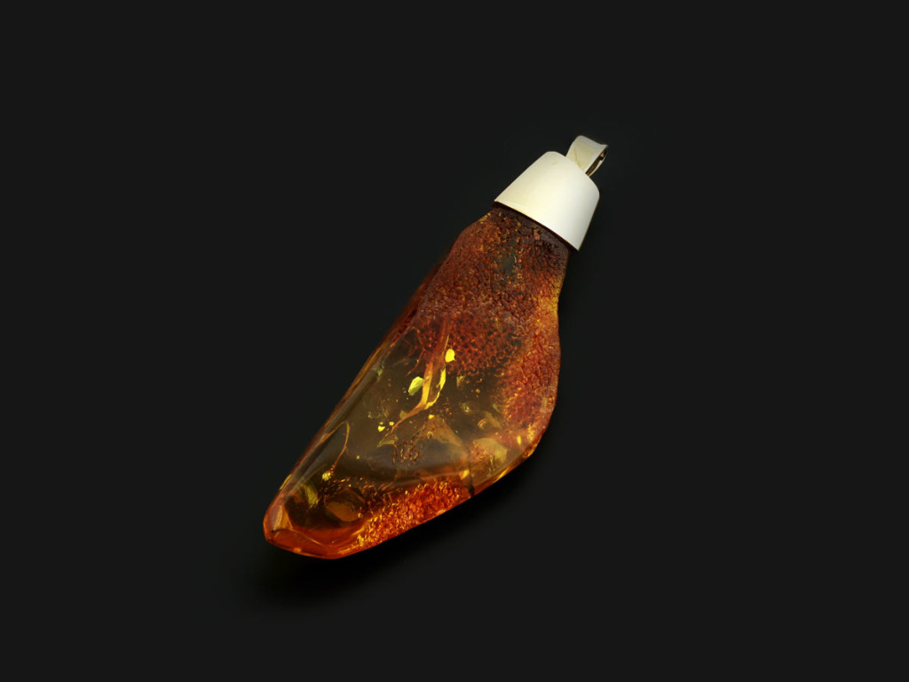 Amber & Gold Pendant