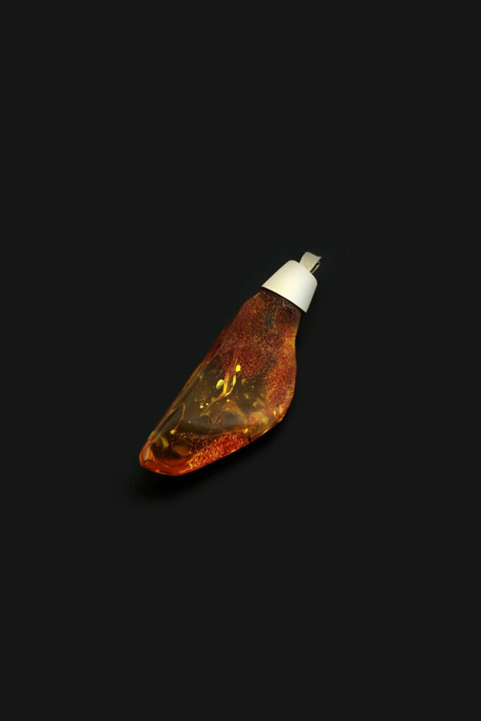 Amber & Gold Pendant