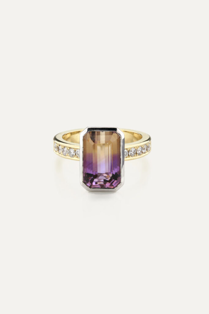 Ametrine & Diamond Ring