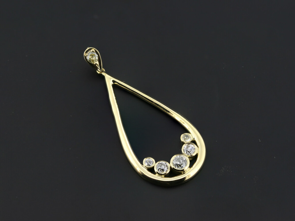 Diamond Tear Drop Pendant