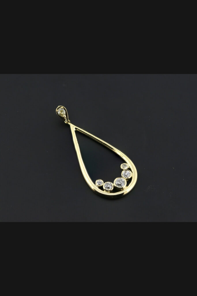 Diamond Tear Drop Pendant