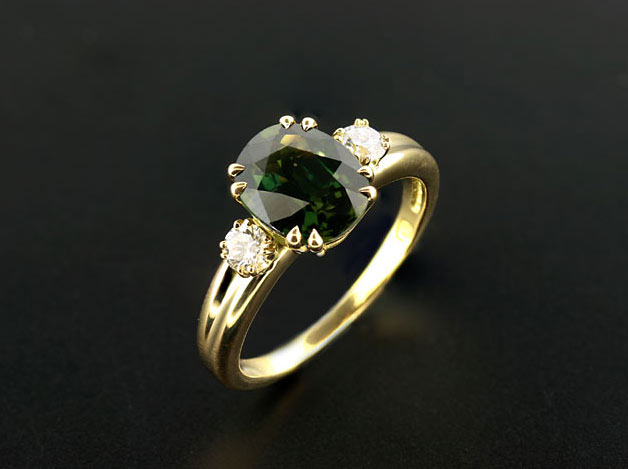 Green Sapphire Ring