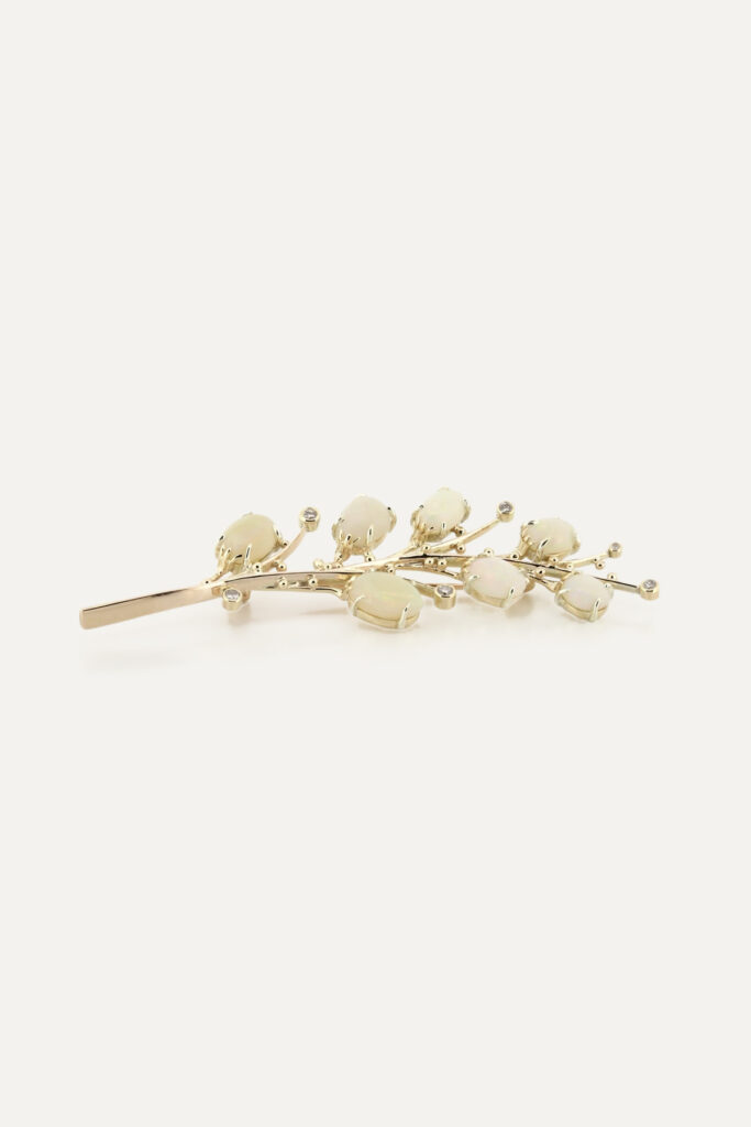 Opal & Diamond Brooch