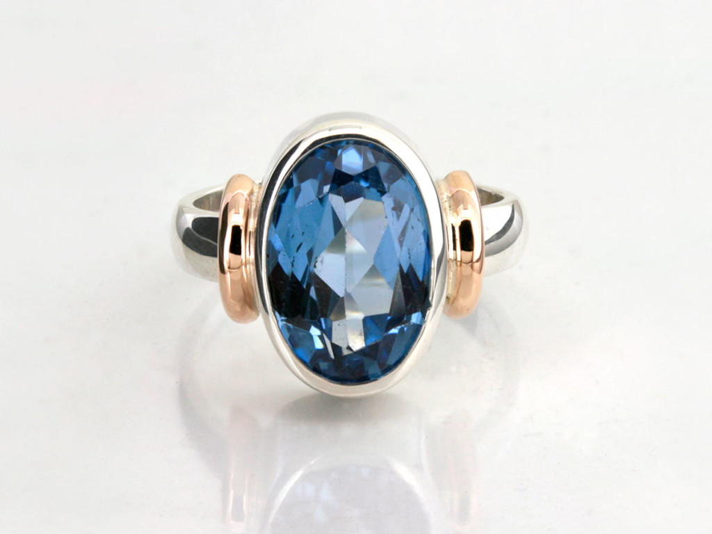 Topaz & Rose Gold Ring