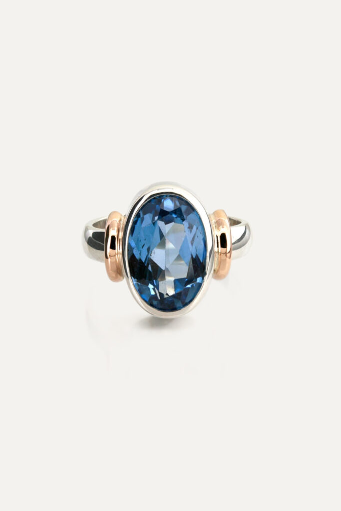 Topaz & Rose Gold Ring
