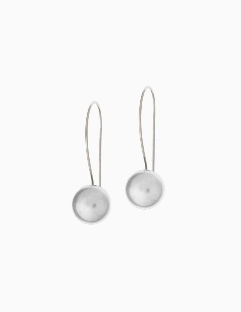 Silver Grey Freshwater Pearl Drop Earrings