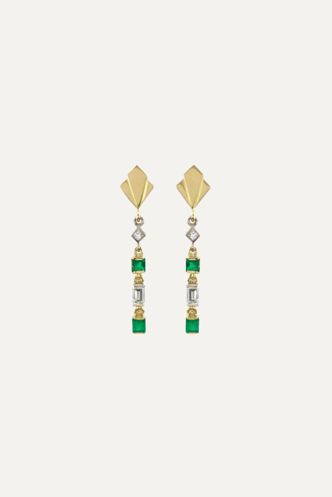 Emerald Art Deco Earrings