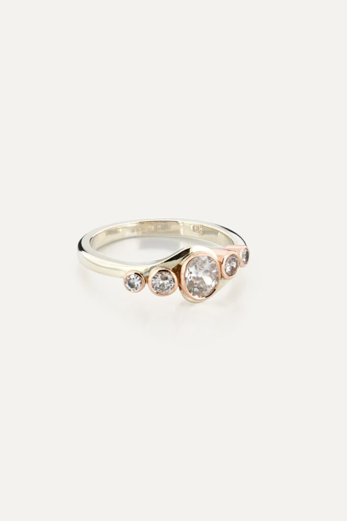 Rose & White Gold Diamond Ring
