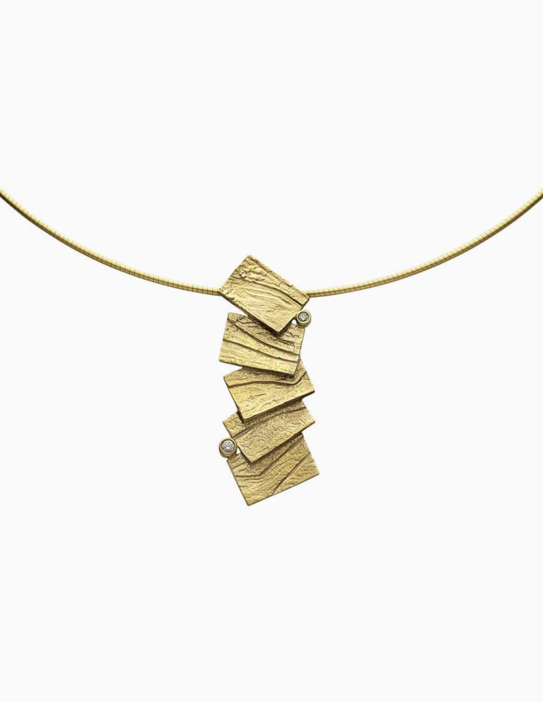 9ct Yellow Gold Flagstone Necklace