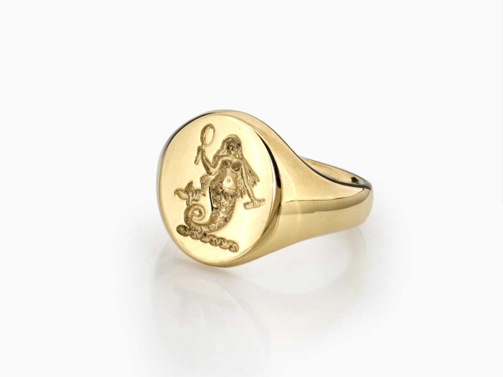 Seal Engraved Signet Ring