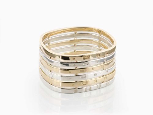 Gold and slver bangle
