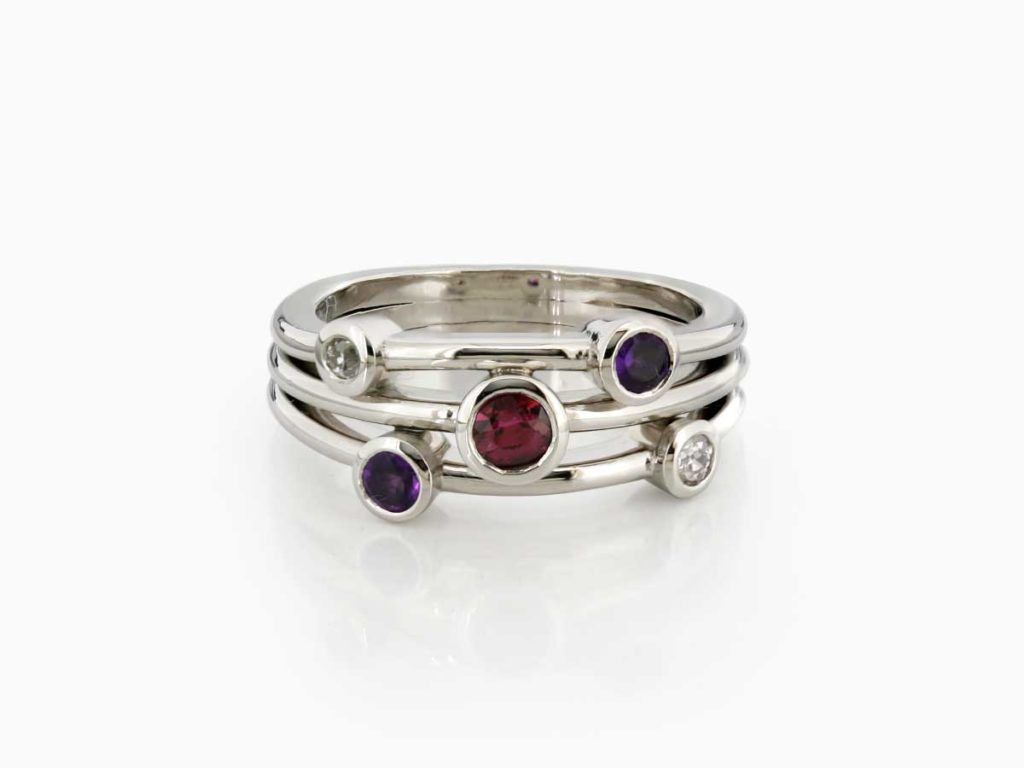 Platinum Multi-Stone Ring