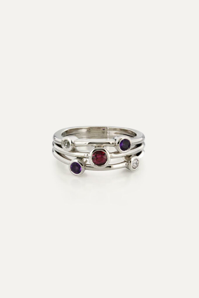 Platinum Multi-Stone Ring