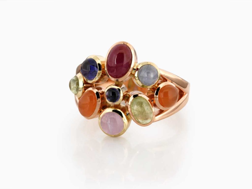 Multi-Stone Cabochon Ring