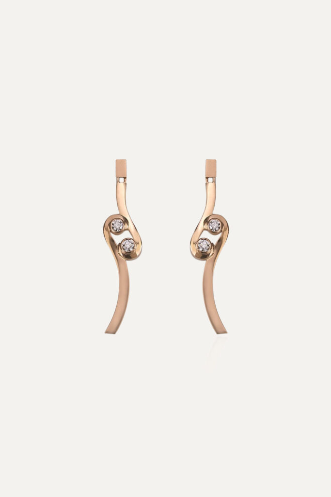 Carbon Inspired Diamond Earrings