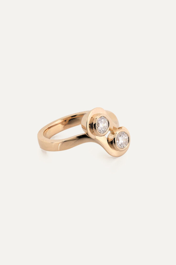 Carbon Inspired Diamond Ring