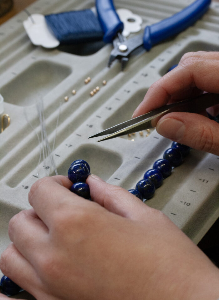 18ct Lapis Bead Necklace