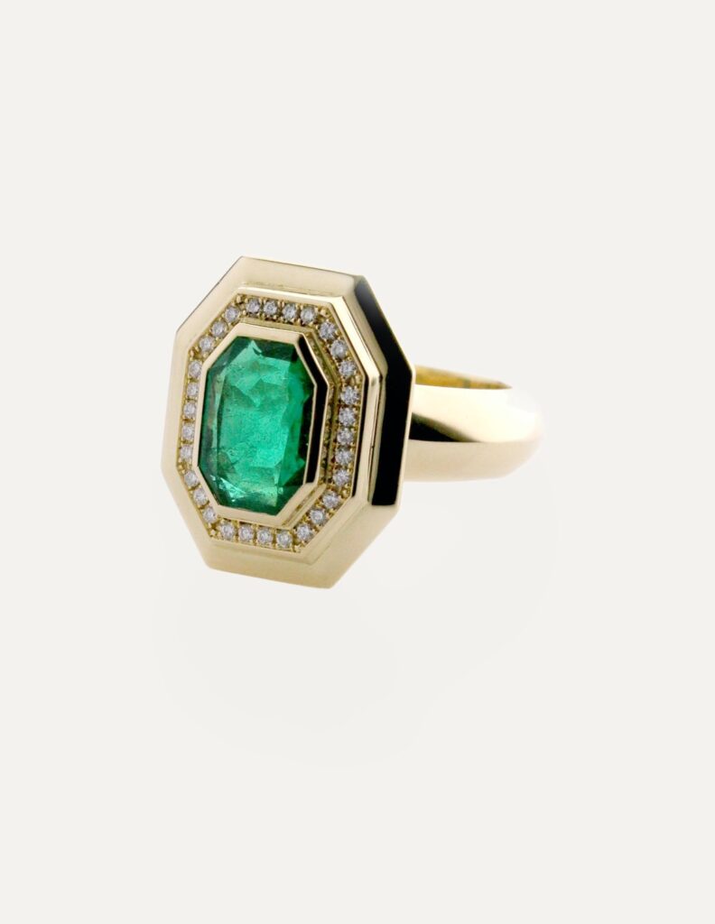 Emerald & Diamond Roma Ring