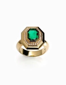 Emerald & Diamond Roma Ring