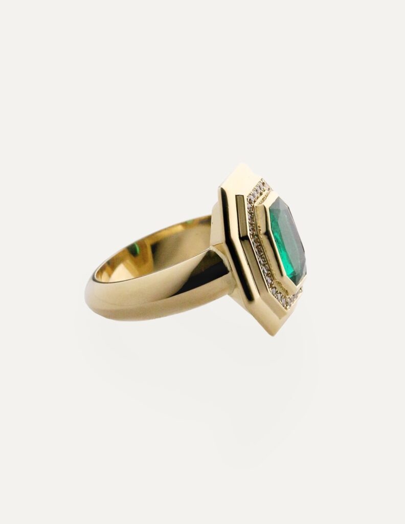 Emerald & Diamond Roma Ring