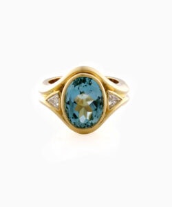 Aquamarine & Diamond Roma Ring