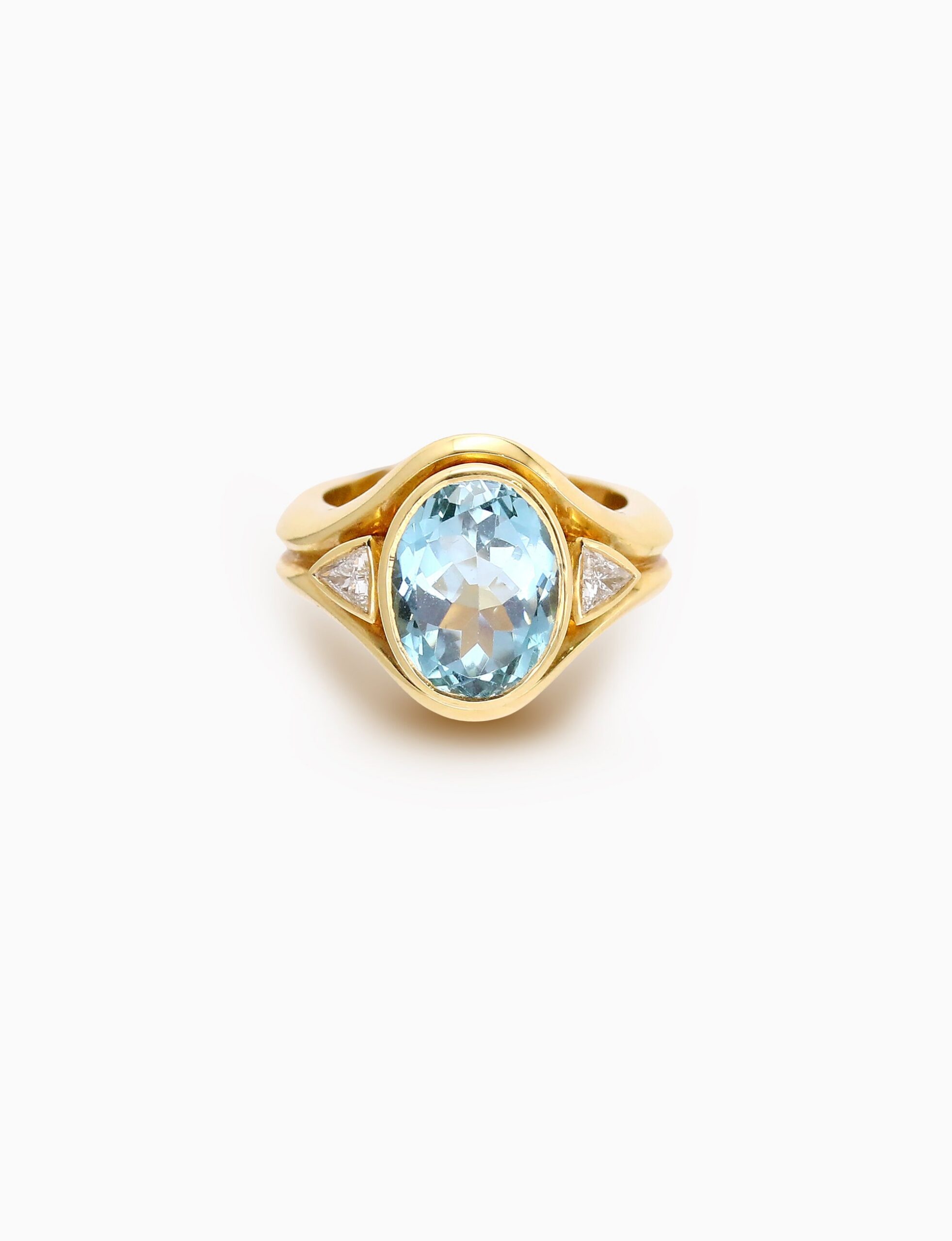 Aquamarine & Diamond Roma Ring