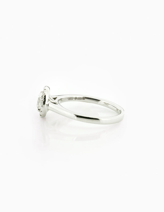 Platinum Diamond Halo Ring