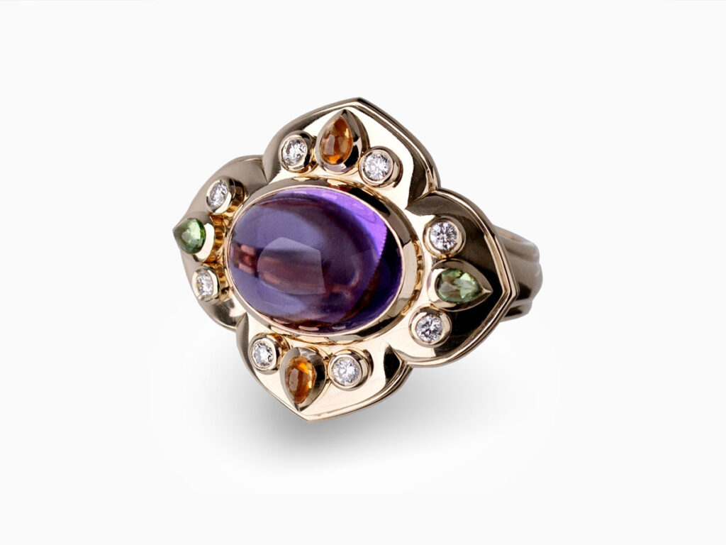 Amethyst & Garnet Cocktail Ring