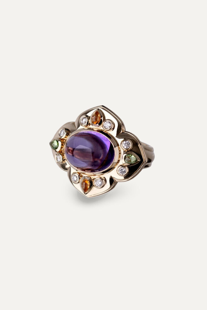 Amethyst & Garnet Cocktail Ring