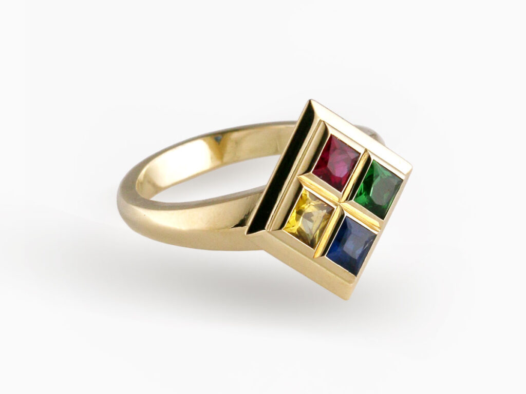 Multi ~ Stone Rainbow Dress Ring