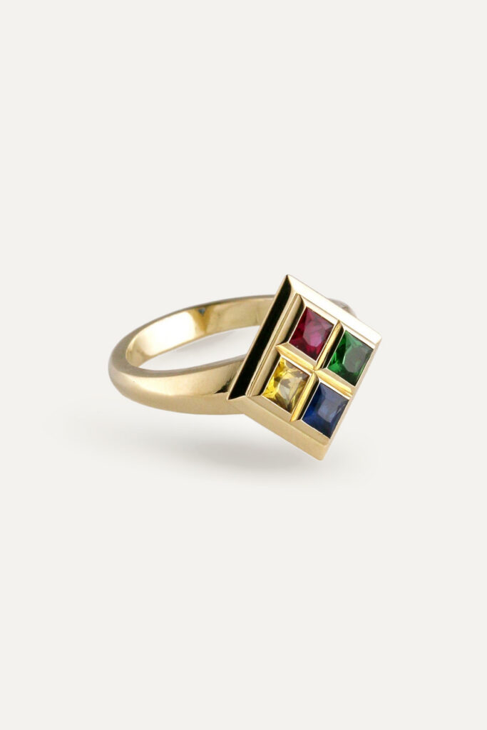 Multi ~ Stone Rainbow Dress Ring