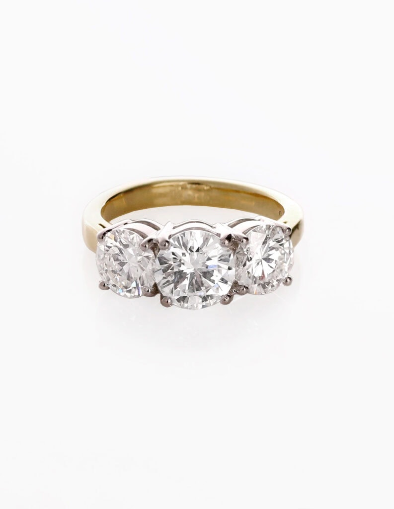 18ct Yellow Gold Trilogy Diamond Ring