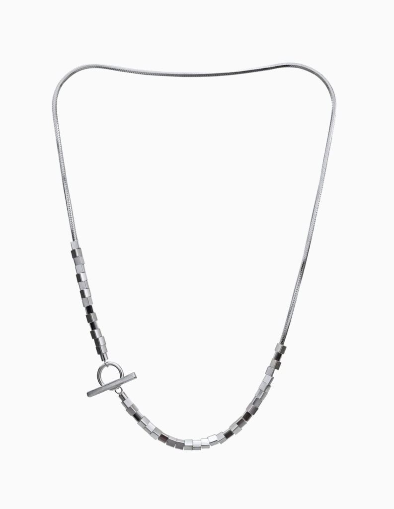Necklace metropolis T Bar silver