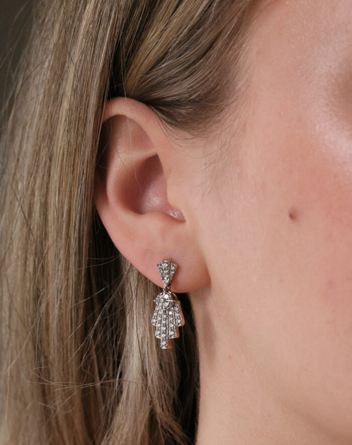 9ct Diamond Drop Earrings