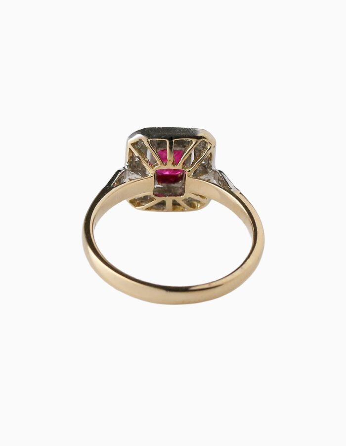 18ct Ruby & Diamond Halo Ring