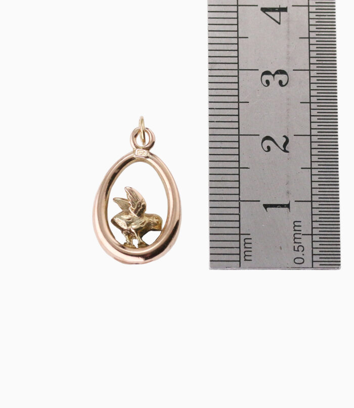 9ct Chick Charm With Ruby Eye