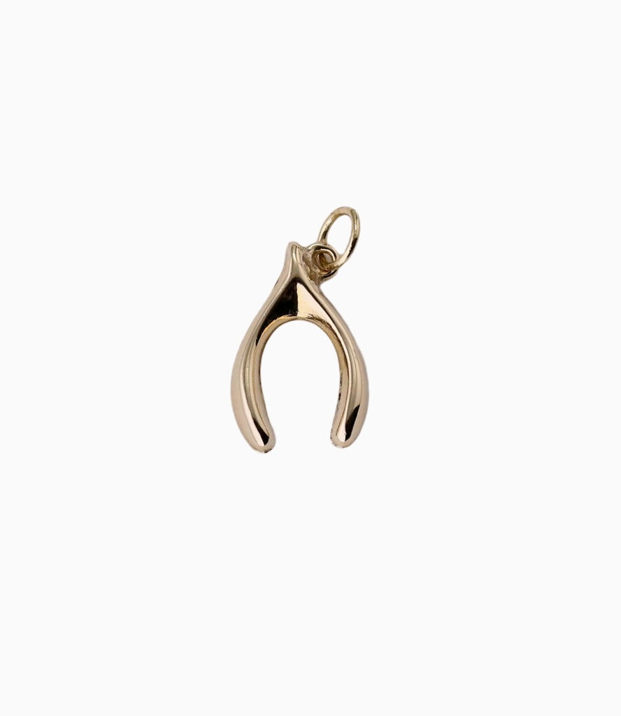 Wishbone pendant 9ct yellow gold