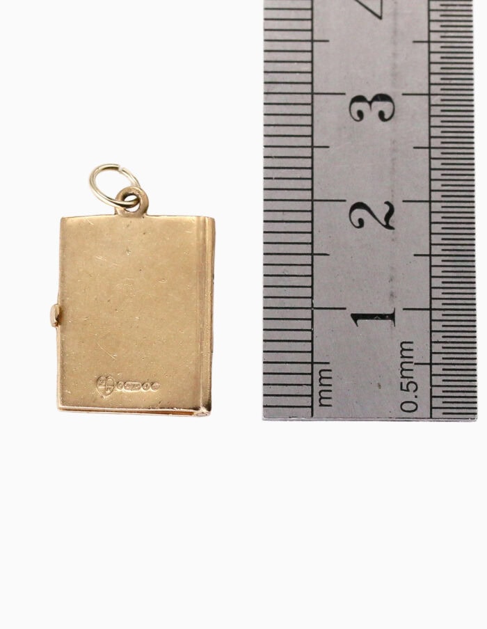 Charm passport 9ct yellow gold 3.71g — back view