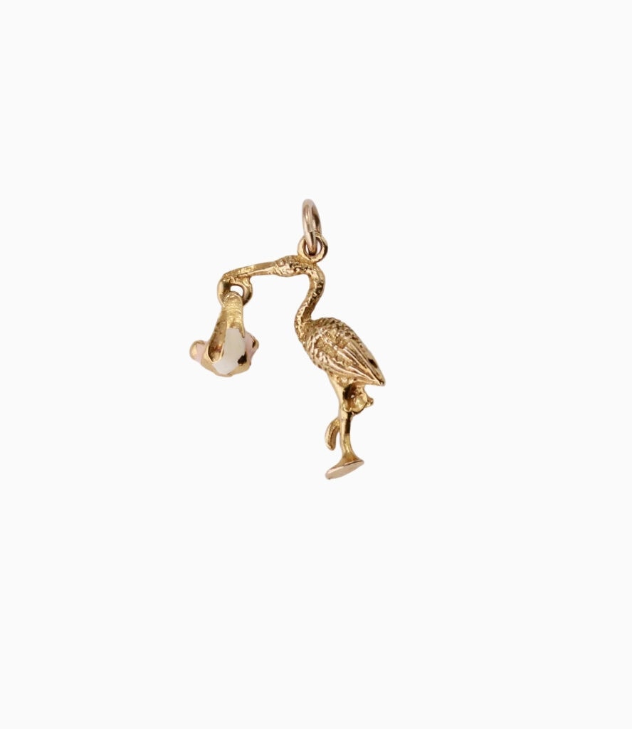 Charm stalk and baby 9ct yellow gold