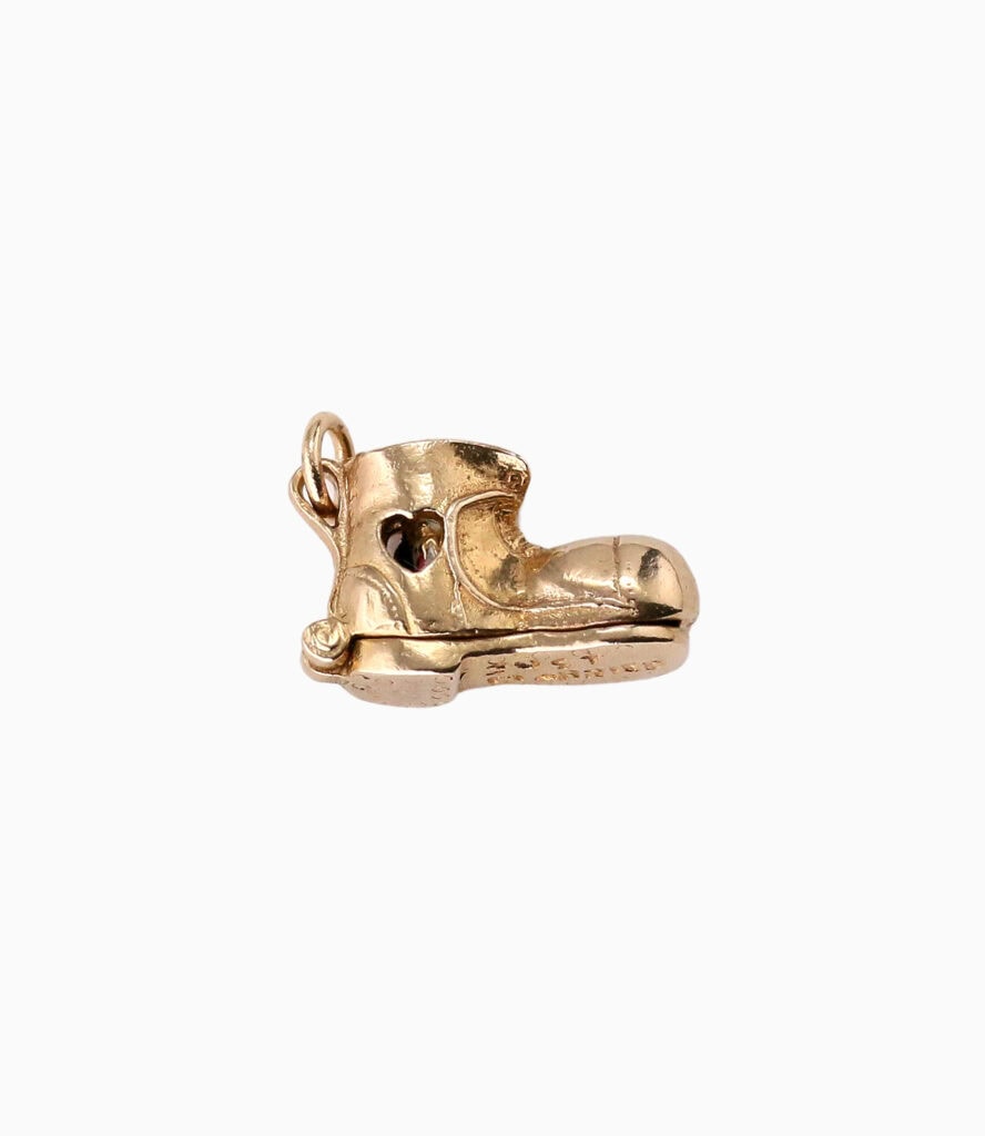 Charm boot bride and groom 9ct yellow gold